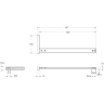 Душевая перегородка BELBAGNO UNO UNO-L-1-TB-100-GR-GM 100 см, профиль оружейная сталь матовый, стекло графитовое